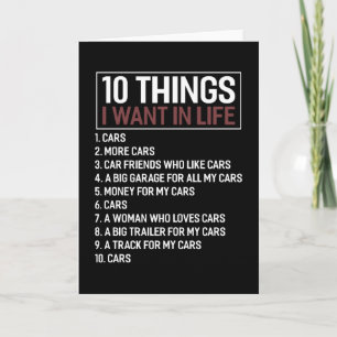 Car Lover Mechanic Muscle Car Enthusiast Gift Idea Card