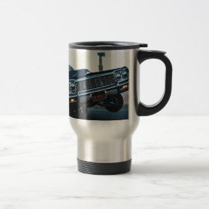 Car Low Rider Vintage Oldschool Automotive Driving Travel Mug