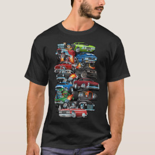 Car Madness Muscle Cars Classic Cars and Hot Rods  T-Shirt