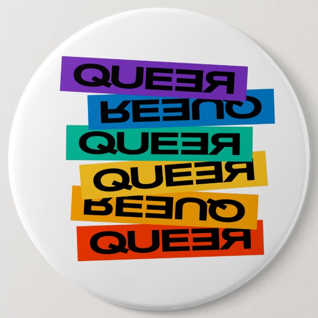 Car Magnet. LGBT+Pride. Queer.              6 Cm Round Badge (Front)