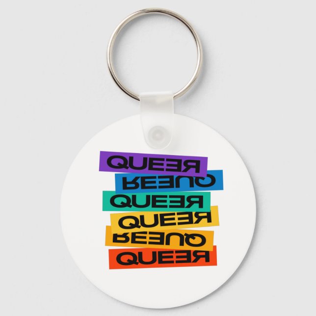 Car Magnet. LGBT+Pride. Queer.       Key Ring (Front)