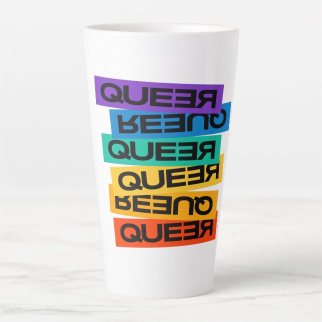 Car Magnet. LGBT+Pride. Queer.                   Latte Mug (Front)