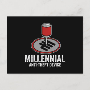 Car Manual Transmission Shift Gear Holiday Postcard