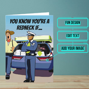 Car Mattress Funny Redneck Joke Birthday Card