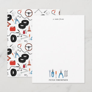Car Mechanic Automotive Tools Card