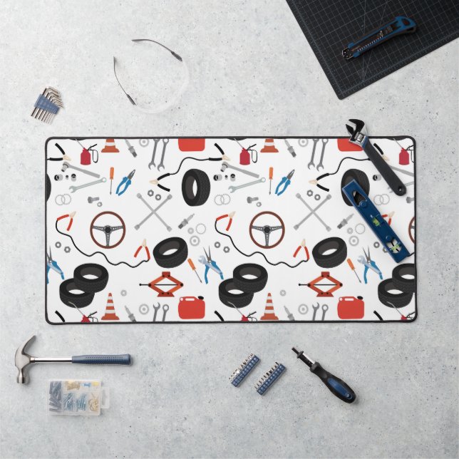 Car Mechanic Automotive Tools Desk Mat (Workstation)