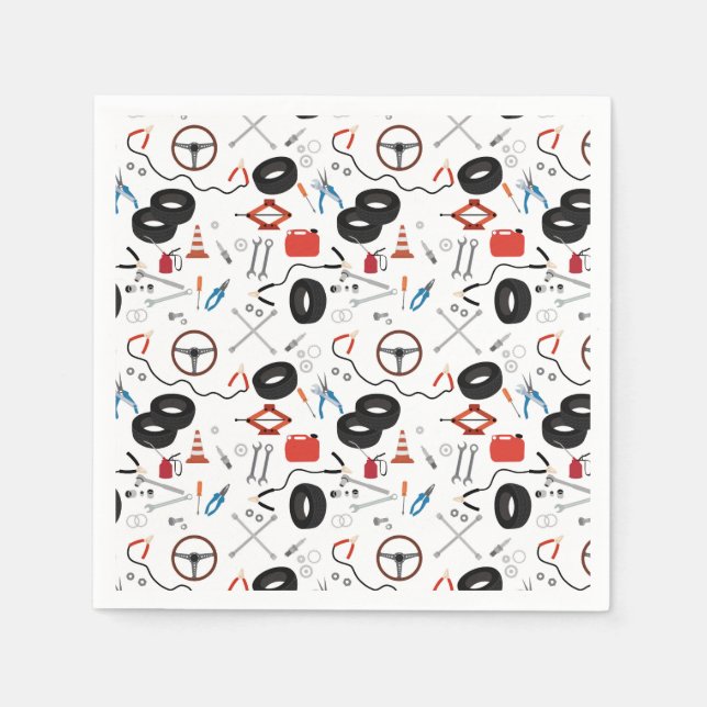 Car Mechanic Automotive Tools Napkin (Front)