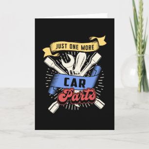 Car Mechanic Car Engine Mechanics Retro Funny Gift Card