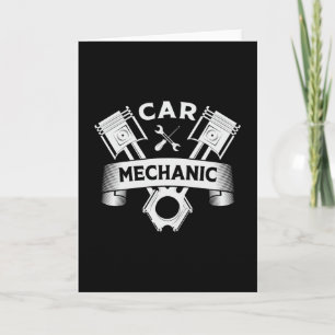 Car Mechanic Engine Mechanics Car Funny Gift Idea Card
