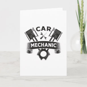 Car Mechanic Engine Mechanics Garage Gift Idea Card