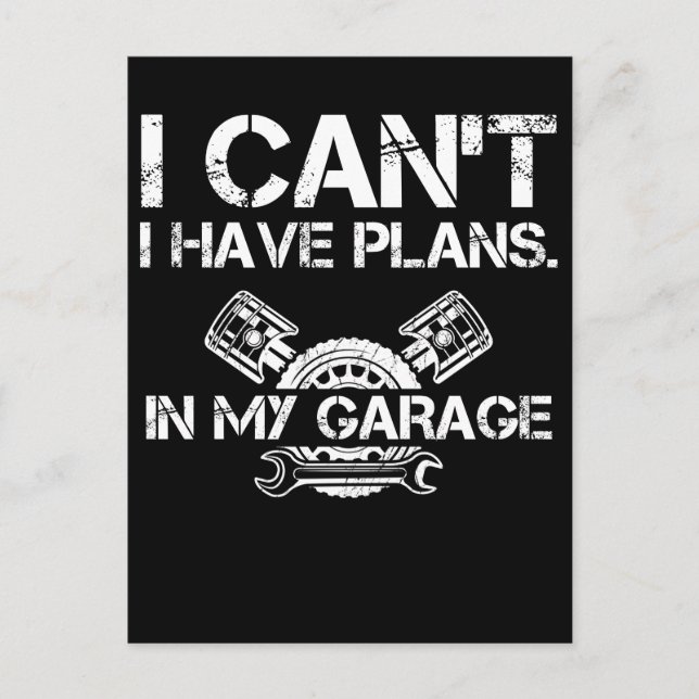 Car Mechanic Garage automotive Tuning Fan Postcard (Front)