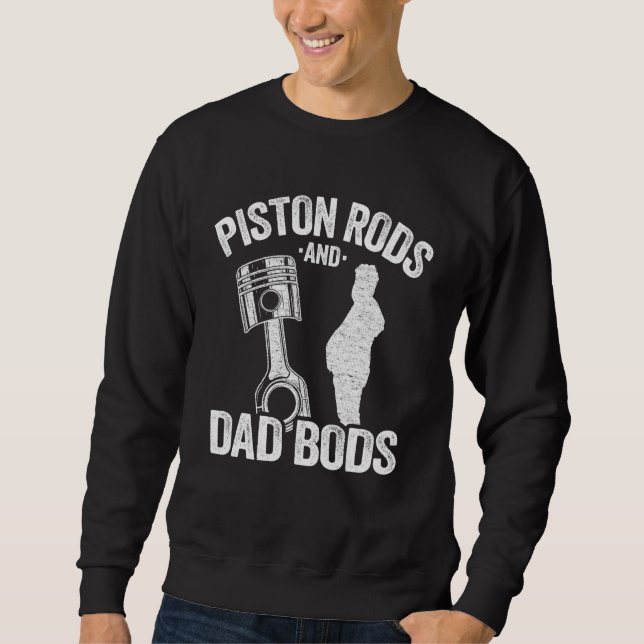 Car Mechanic Garage Race Car Parts Piston Rods And Sweatshirt (Front)