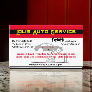 Car Mechanic Garage  Star Professional Business Card