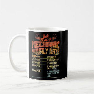 Car Mechanic Hourly Rate Cool Mechanic Outfit Retr Coffee Mug