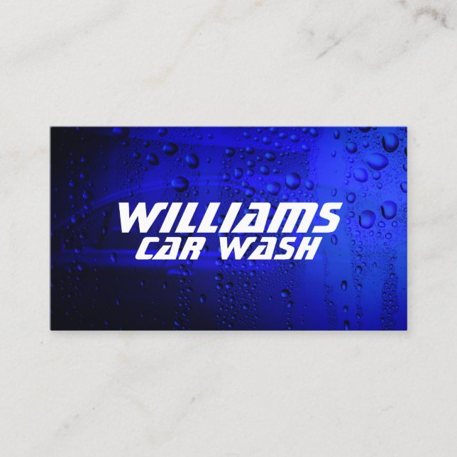 Car metallic surface wash cover  business card (Front)
