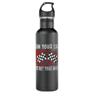 Car Motor Drag Racing Fan Rennauto Flag 710 Ml Water Bottle