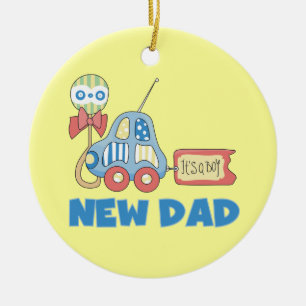 Car New Dad It's a Boy Gifts Ceramic Tree Decoration