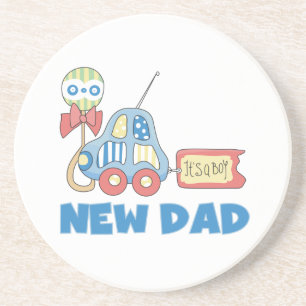 Car New Dad It's a Boy Gifts Coaster