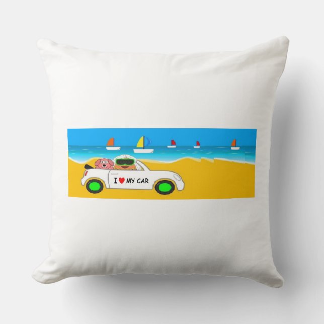Car of Pou Cushion (Front)