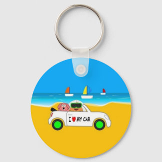 Car of Pou Key Ring