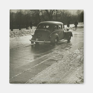 Car on road magnet