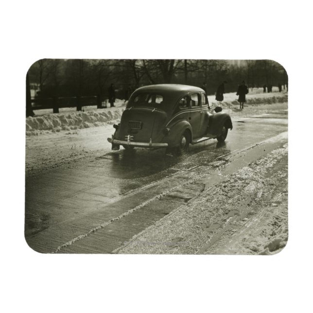 Car on the Road Magnet (Horizontal)