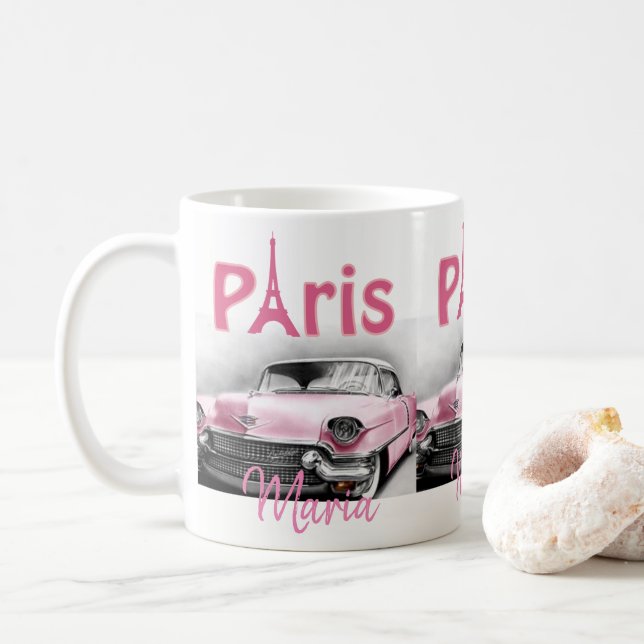Car Paris France Mug (With Donut)