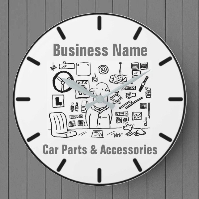 Car Parts and Accessories Large Clock (Creator Uploaded)