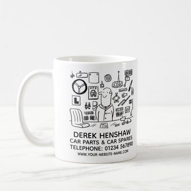 Car Parts & Car Spares Promotional Coffee Mug (Left)