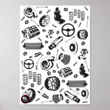Car Parts Poster