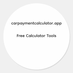Car Payment Calculator Sticker - Free Finance Tool