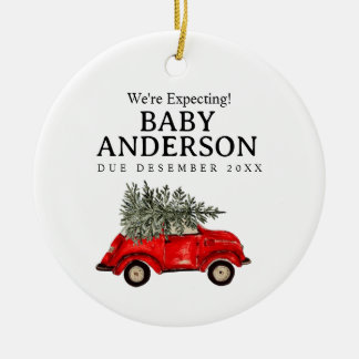 Car Pine Tree We're Expecting Parents Ornament