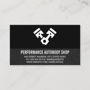 Car Pistons Auto Shop Business Card