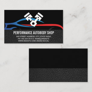 Car Pistons   Auto Shop Car Icon Business Card