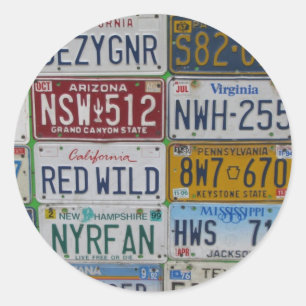 Car Plates Sticker