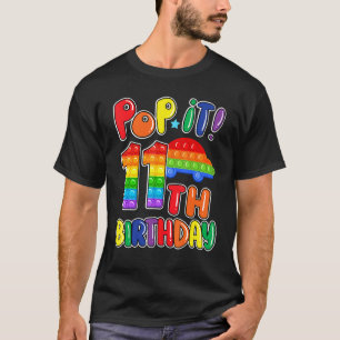Car Pop It Happy 11th Birthday Eleven Cute Car T-Shirt