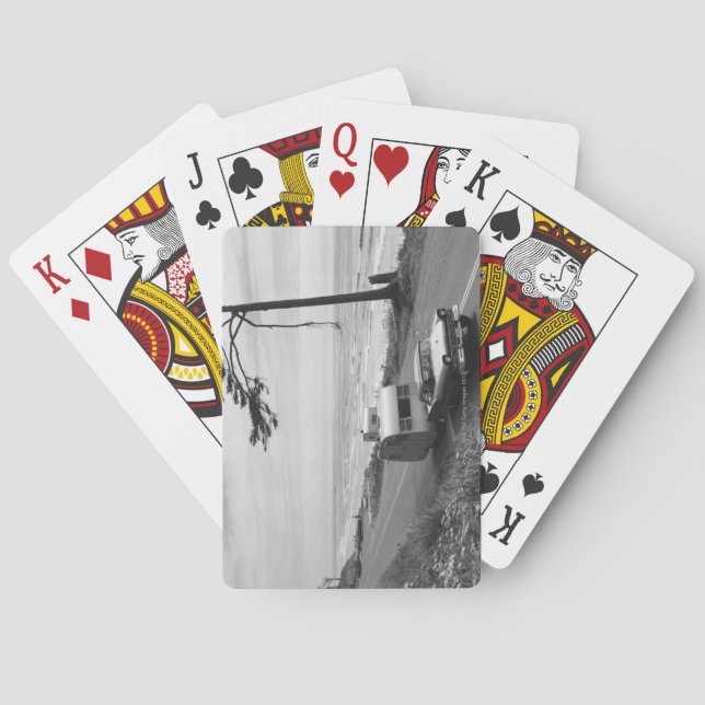 Car Pulling Trailer Playing Cards (Back)