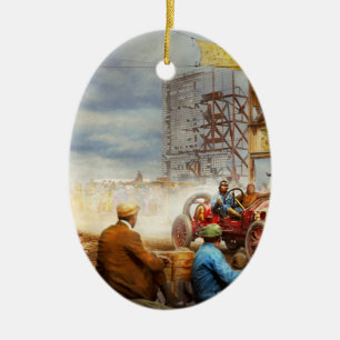 Car - Race - Eat my dust 1910 Ceramic Ornament