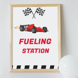 Car Race Growing Up Two Fast Fuelling Station Sign