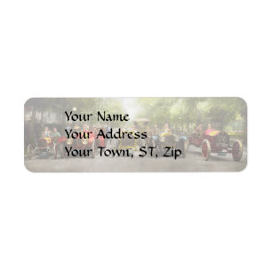 Car - Race - Hold on to your hats 1915 Return Address Label