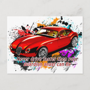 Car Race Postcard