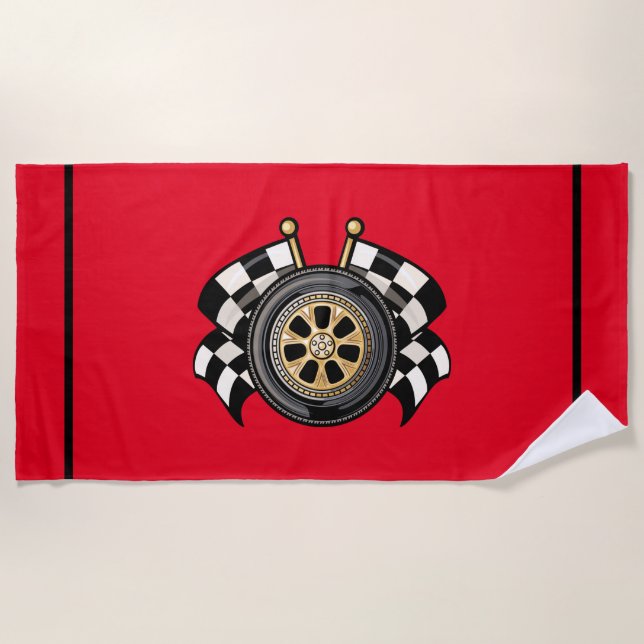 Car Racer beach towel (Front)
