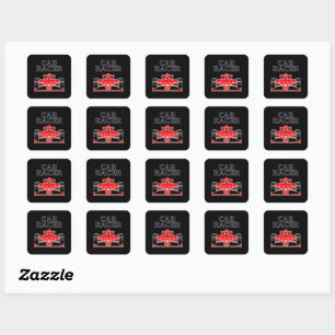 Car Racer Square Sticker