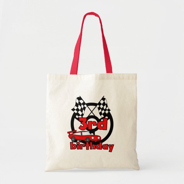 Car Racing 3rd Birthday Tshirts and Gifts Tote Bag (Front)