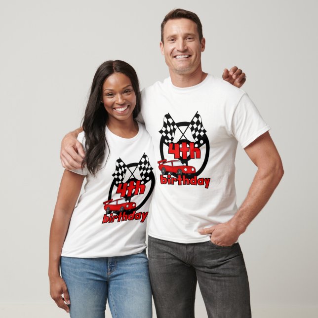 Car Racing 4th Birthday Tshirts and Gifts (Unisex)