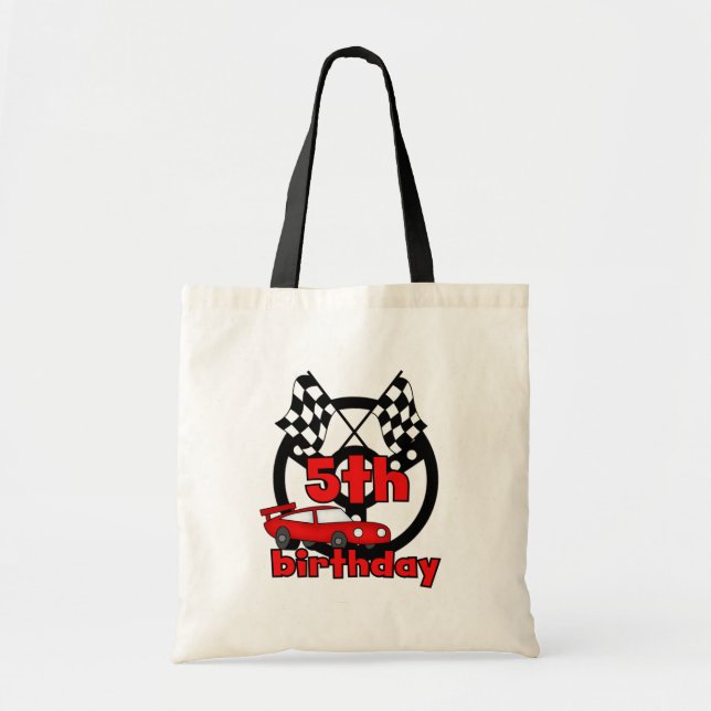 Car Racing 5th Birthday Tshirts and Gifts Tote Bag (Front)