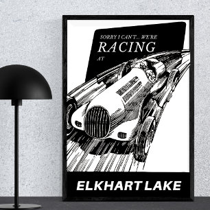 Car racing at Elkhart Lake Wisconsin Road America Poster