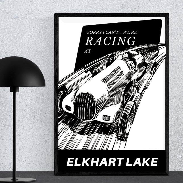 Car racing at Elkhart Lake Wisconsin Road America Poster (Creator Uploaded)