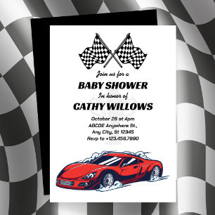 Car racing baby shower Invitation