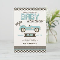 Car Racing Baby Shower Party Invitation